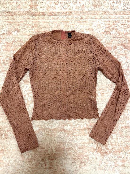 Windsor Tops - Dusty Rose 🪷 Lace Long Sleeve Top